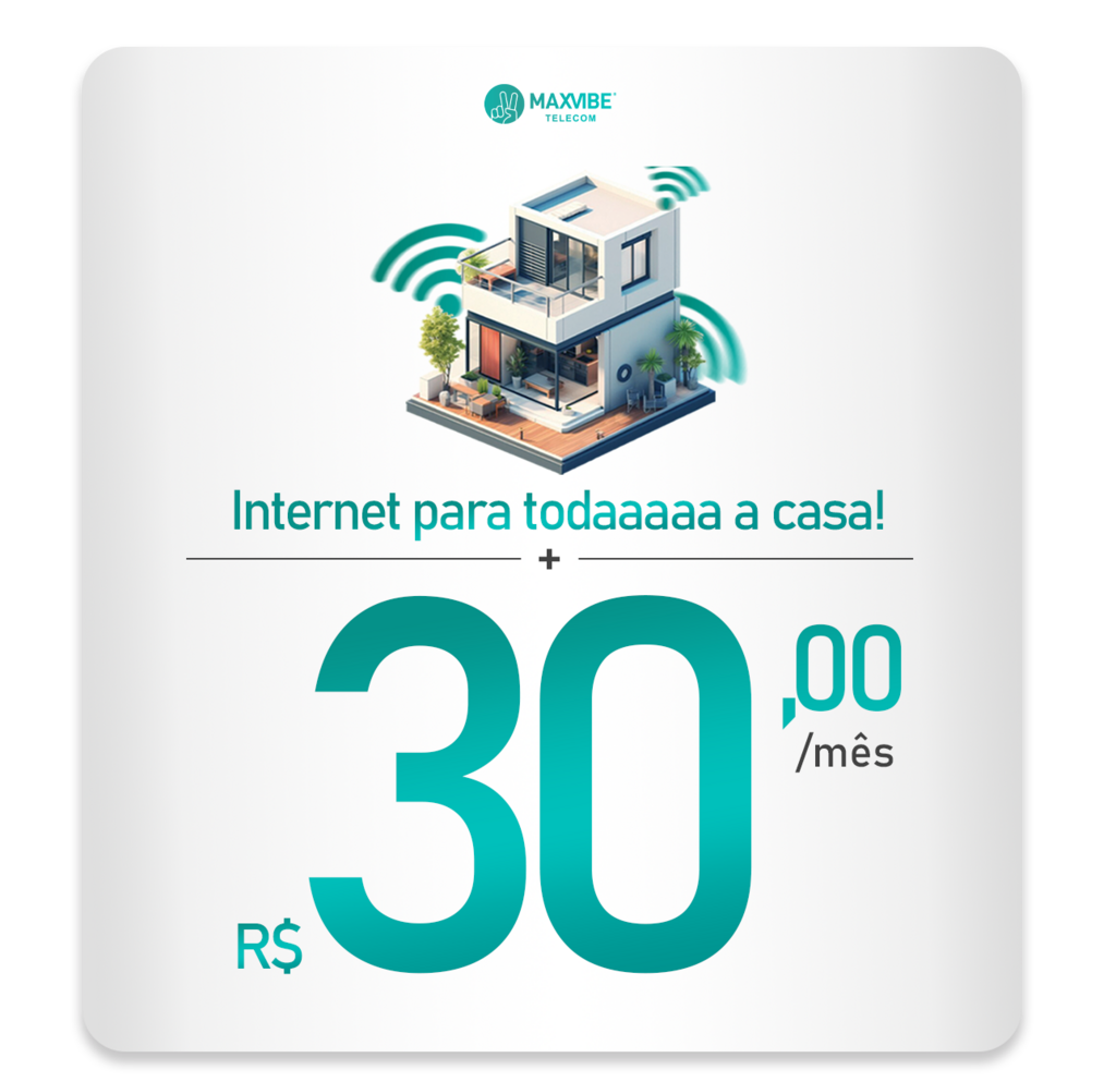 A Internet Fibra Óptica da MaxVibe é ideal para quem busca velocidade real, estabilidade e qualidade de conexão para o dia a dia. Com tecnologia 100% fibra, você navega, trabalha, estuda e se diverte sem quedas ou lentidão, mesmo com vários dispositivos conectados. A Internet Rural da MaxVibe foi desenvolvida para levar conexão de qualidade para áreas afastadas, sítios, fazendas e zonas rurais, garantindo acesso estável para trabalho, comunicação e lazer.