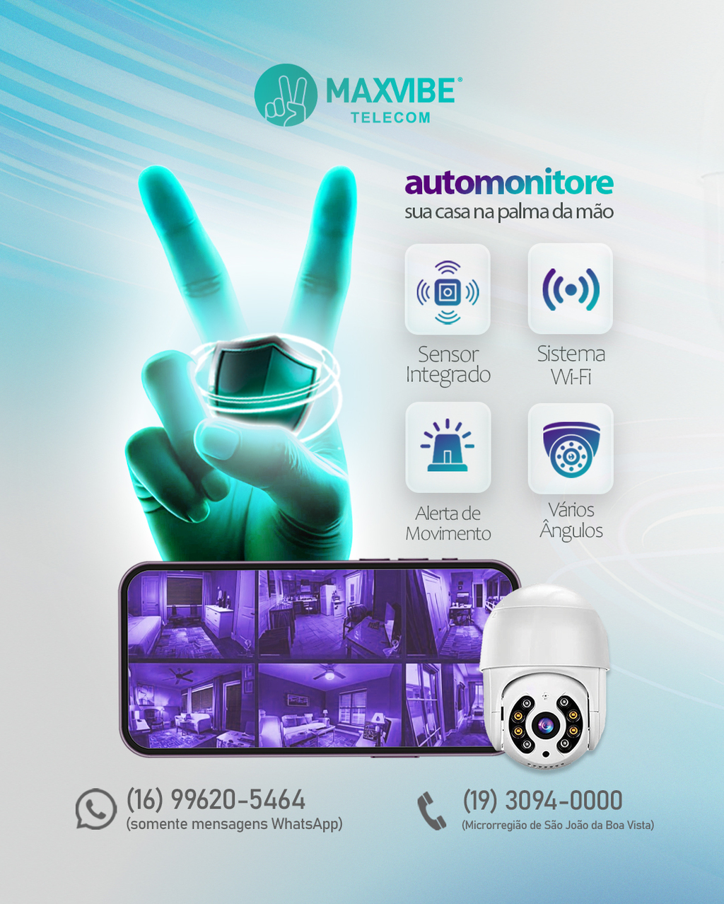 MaxVibe Telecom - Internet Ultra Rápida, TV ao Vivo, Streaming e Telefonia Fixa pra Todo o Brasil. Cidades de Santa Rosa de Viterbo, São Simão, Tambaú, Luiz Antônio, Cajuru, São João da Boa Vista e Águas da Prata, wi-fi