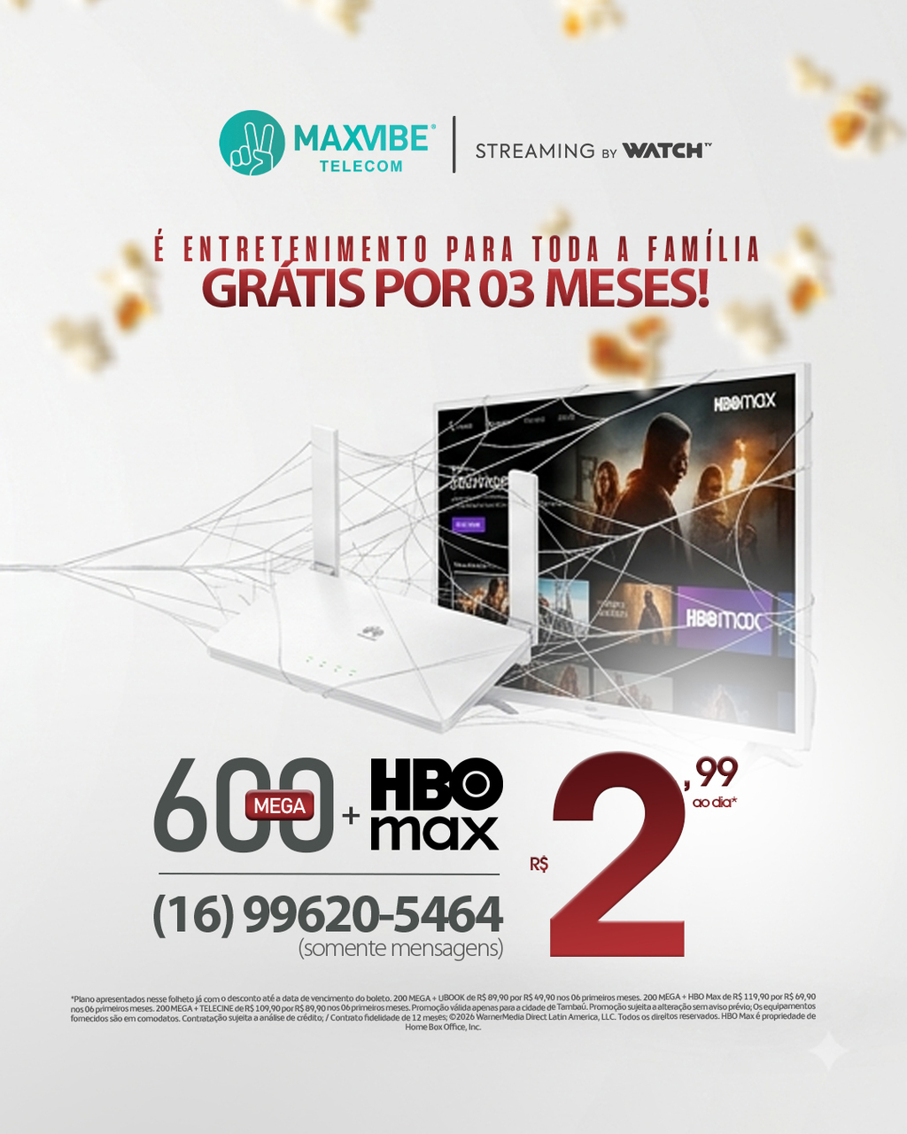 MaxVibe Telecom - Internet Ultra Rápida, TV ao Vivo, Streaming e Telefonia Fixa pra Todo o Brasil. Cidades de Santa Rosa de Viterbo, São Simão, Tambaú, Luiz Antônio, Cajuru, São João da Boa Vista e Águas da Prata, wi-fi